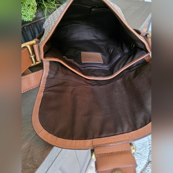 Coach SOHO 2007 Signature C Shoulder/Crossbody Brown Leather Suede Rivet Flap - Picture 14 of 16